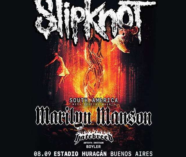 Slipknot vuelve a la Argentina con Marilyn Manson y Hatebreed: precios, localidades y promociones.